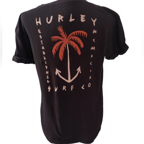 Hurley Tops - HURLEY Surf Co Women's Black Graphic Tshirt Size Medium